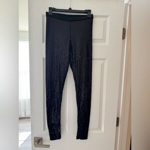 Black Sequin Leggings
